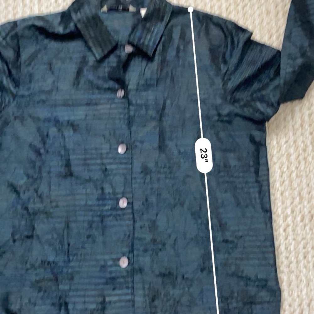 FRENCH LAUNDRY | 100% Silk Blouse Button-down Size Medium - Picture 13 of 13